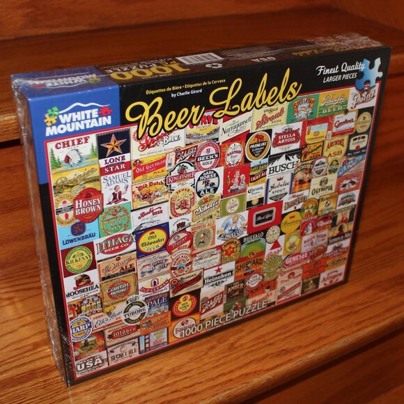 3/$55❤️new BEER LABELS CHEERS! White Mountain Puzzle Company Étiquettes De Bière - Picture 2 of 11